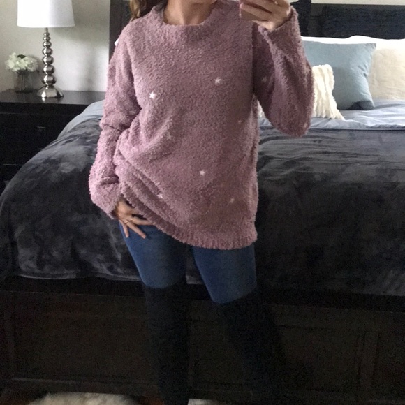 Mauve Stars Berber pullover sweater - Picture 4 of 8